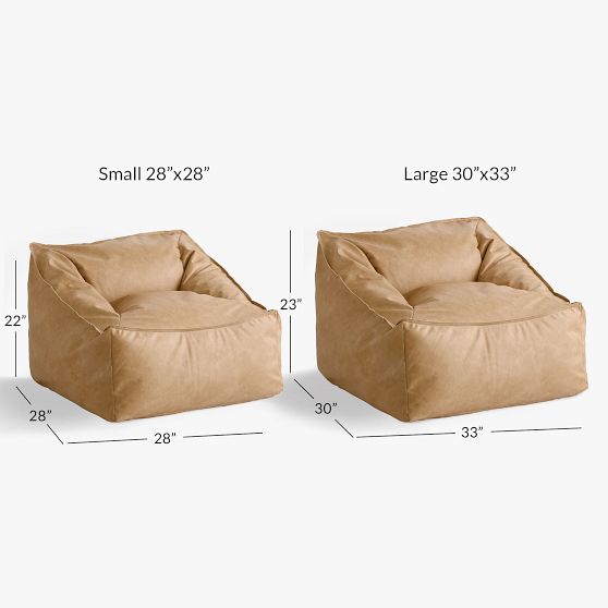 Faux Leather Cream Modern Lounger | Pottery Barn Teen