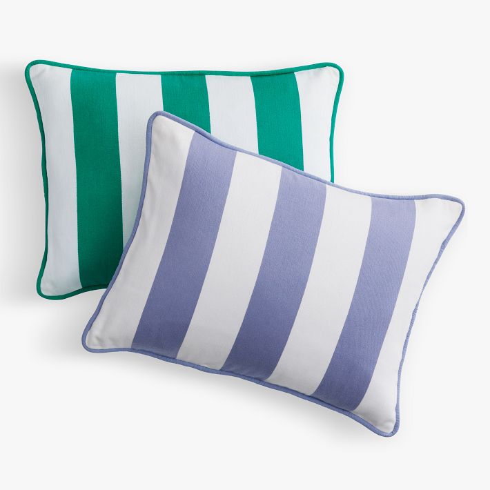 Avalon/Stone Harbor Hand Embroidered Cabana Stripe Pillowcase-10x20