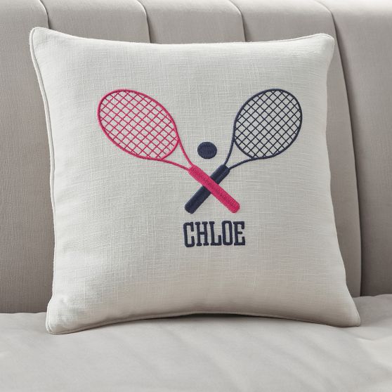 Tennis Monogram Pillow Pottery Barn Teen