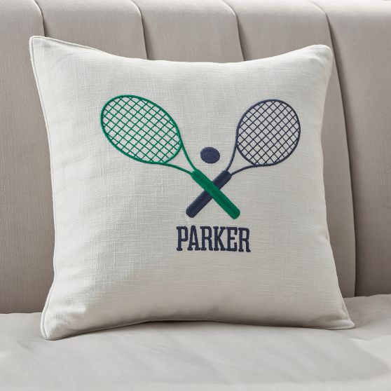 Tennis Monogram Pillow Pottery Barn Teen