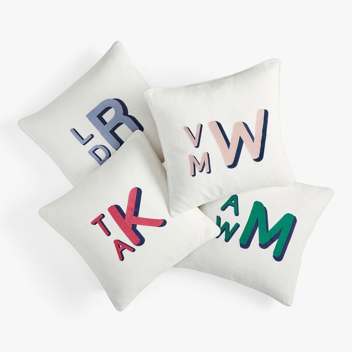 Stacked Shadow Monogram Pillow​ Cover