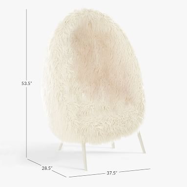 Ivory Furlicious Faux-Fur Cave Chair | Lounge Chair | Pottery Barn Teen