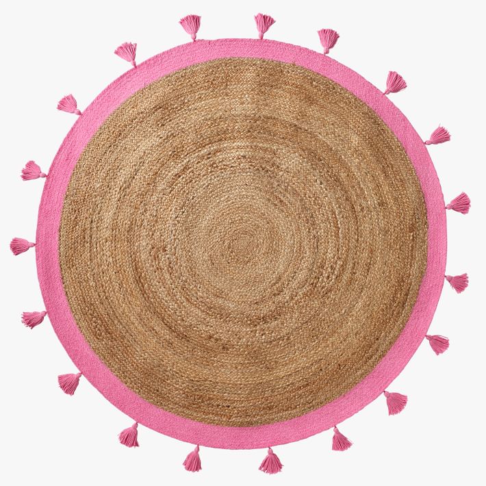 Chenille Jute Round Rug Pale Seafoam Pottery Barn Teen