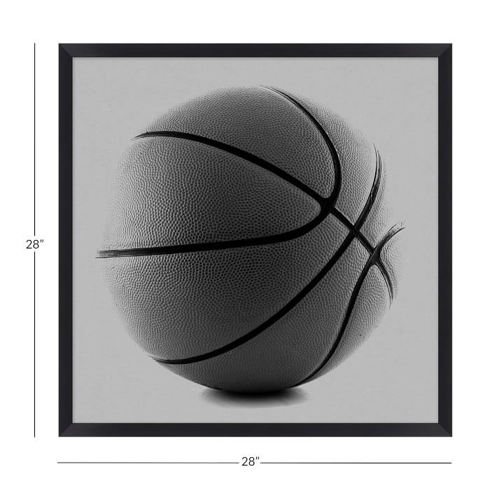 Basketball Framed Art, 28"x28" Wall Prints Pottery Barn Teen