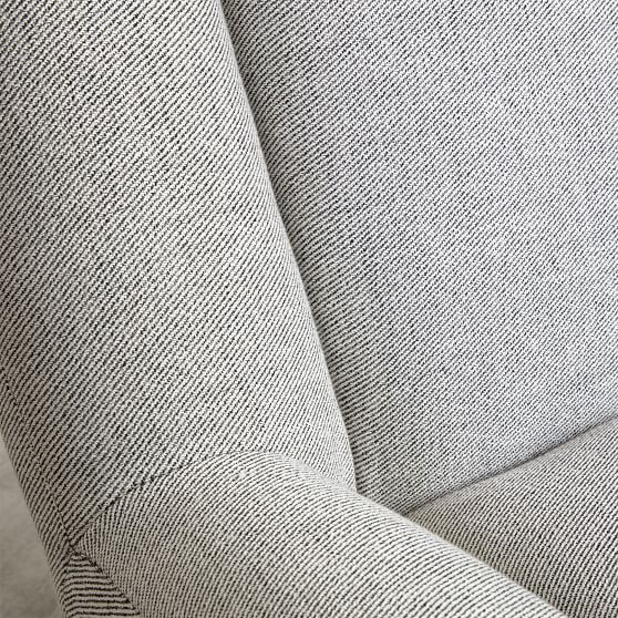 Boucle Twill Gravel Cole Swivel Chair | Pottery Barn Teen