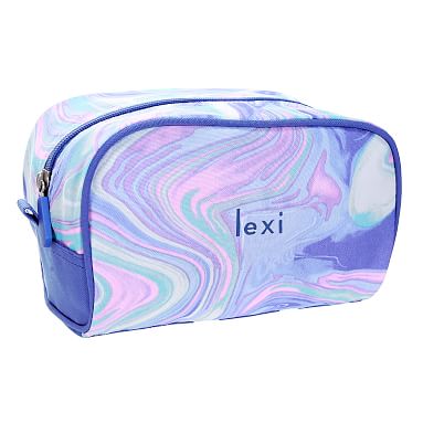 Jet-Set Pink/Purple Marble Recycled Toiletry Bag