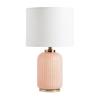 Bailey Recycled Glass Table Lamp, Blush