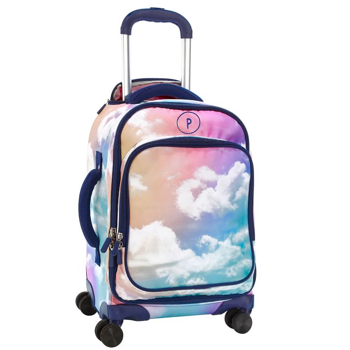 Jet-Set Rainbow Cloud Recycled Carry-on Luggage