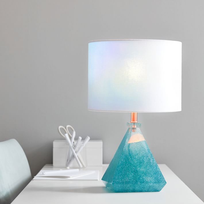 Pool Glitter Resin Table Lamp