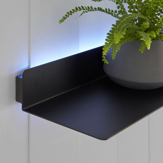 Backlit Wall Display Shelf Black Pottery Barn Teen