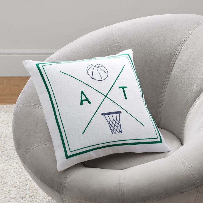 Basketball Monogram Pillow Cover