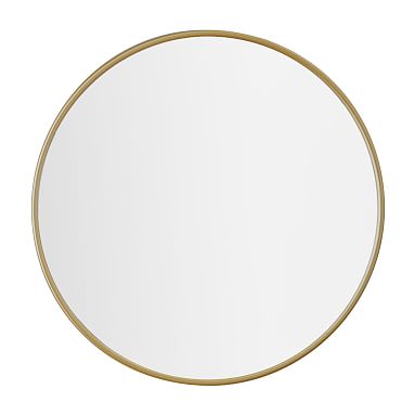 No Nails Metal Framed Mirror, Tuscan Gold, 24 In