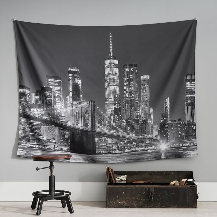 City Lights Recycled Tapestry