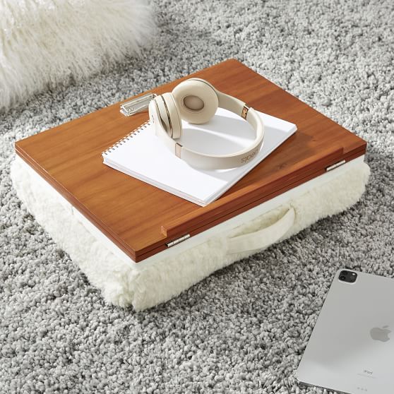 Cozy Sherpa Adjustable Lapdesk - Cream | Pottery Barn Teen