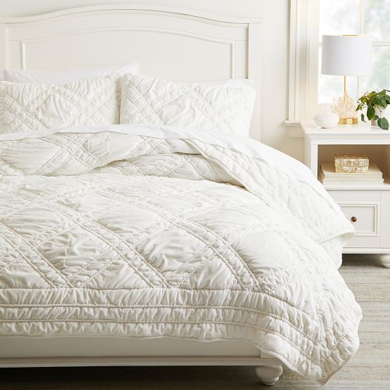 Chamois Lattice Quilt | Pottery Barn Teen