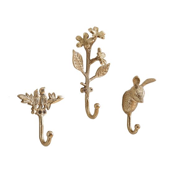 Gold Wall Hooks, Set of 3 Pottery Barn Teen