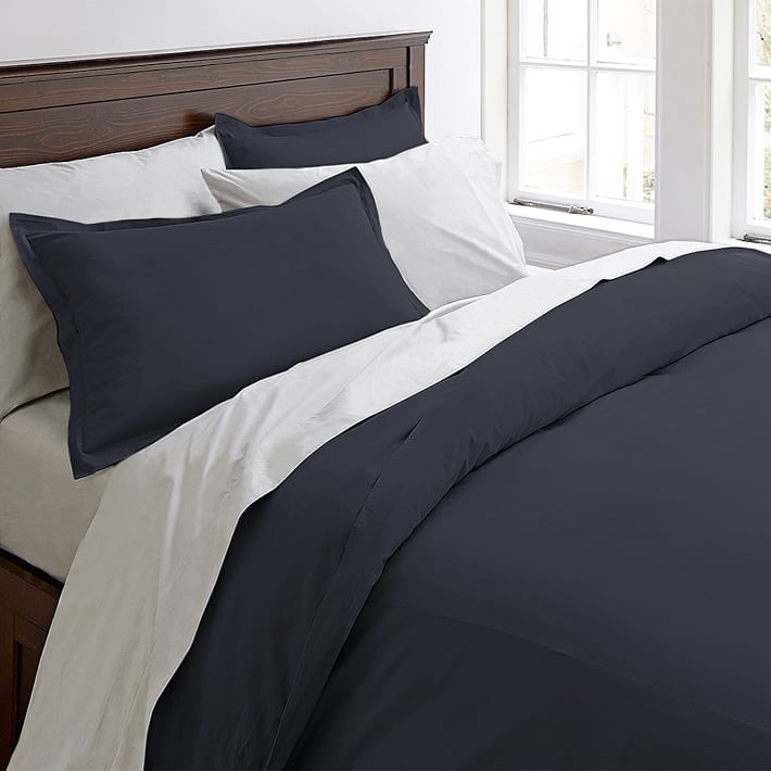 Essential Duvet Cover Navy Pottery Barn Teen