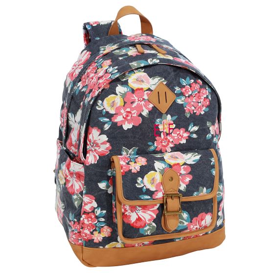 Northfield Navy Full Bloom Recycled Backpacks | Pottery Barn Teen