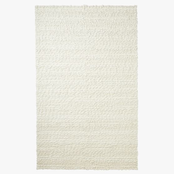 Undyed Wool Textured Loop Rug | Pottery Barn Teen