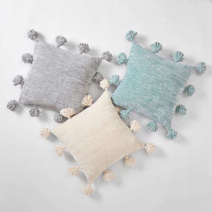 Chenille Chunky Tassel Euro Pillow Pottery Barn Teen