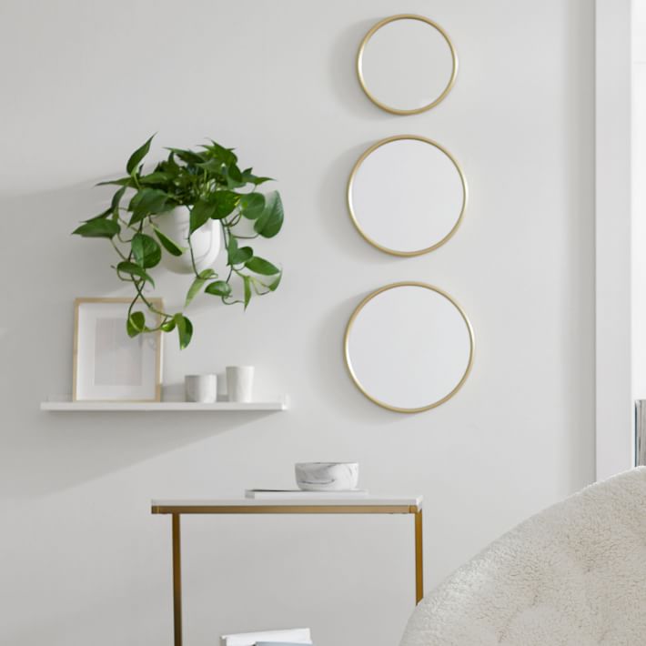 No Nails Metal Framed Mirrors, Set of 3 Pottery Barn Teen