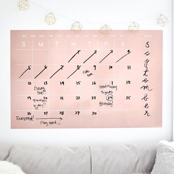 Open Box Dry Erase Calendar Decals Pottery Barn Teen