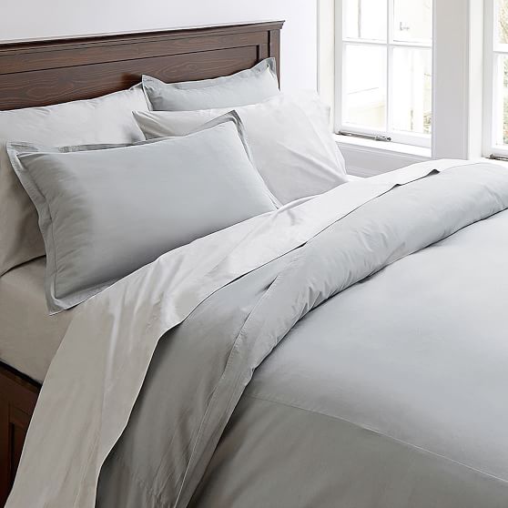 Essential Duvet Cover Grey Pottery Barn Teen