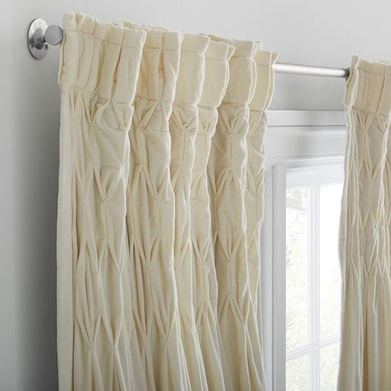 Velvet Smocked Top Blackout Curtain Pottery Barn Teen