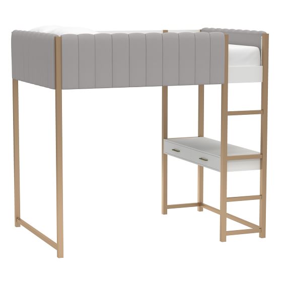 Avalon Full Upholstered Loft Bed Pottery Barn Teen