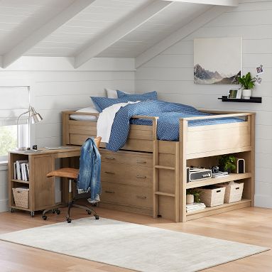 Sleep & Study® Low Loft Bed | Pottery Barn Teen