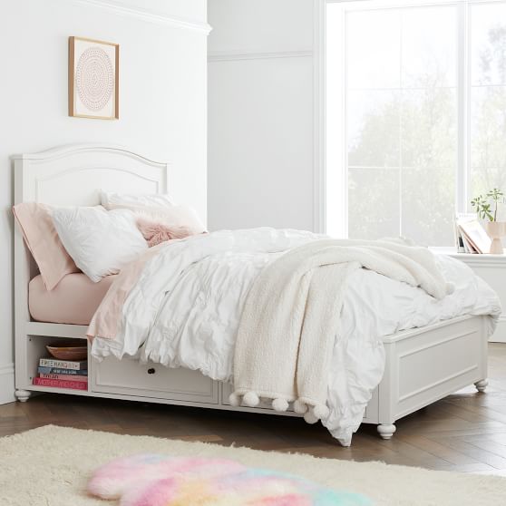 Chelsea Storage Bed & 5Drawer Tall White Dresser Set Teen Storage Beds Pottery Barn Teen