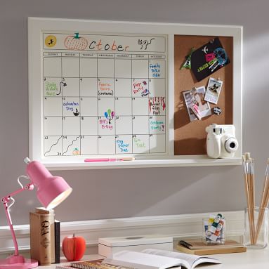 Dry-Erase Calendar Corkboard | Wall Organizers | Pottery Barn Teen