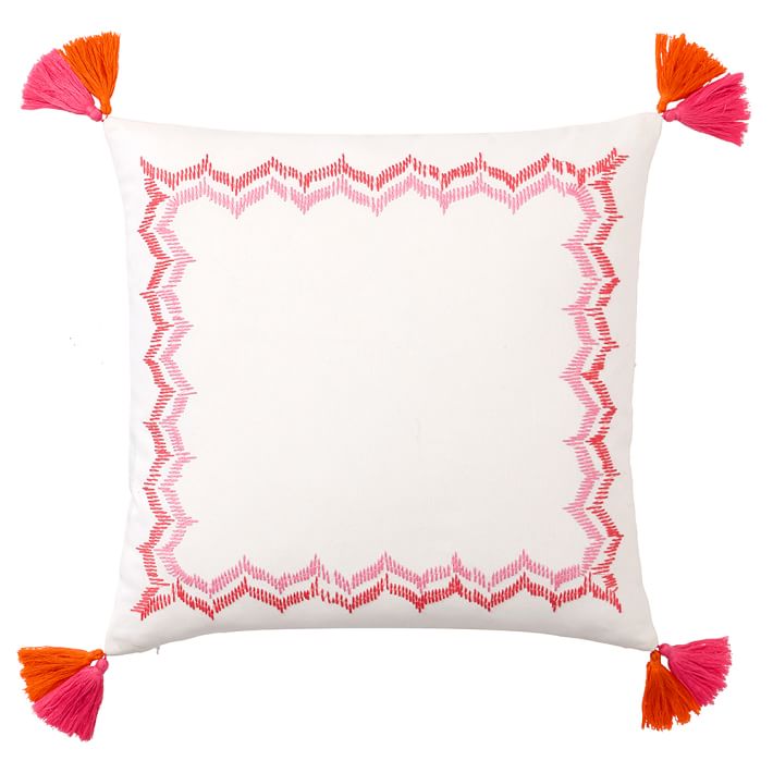 Bucilla Charleston Chirp Monogram Pillow Cover Stamped Embroidery