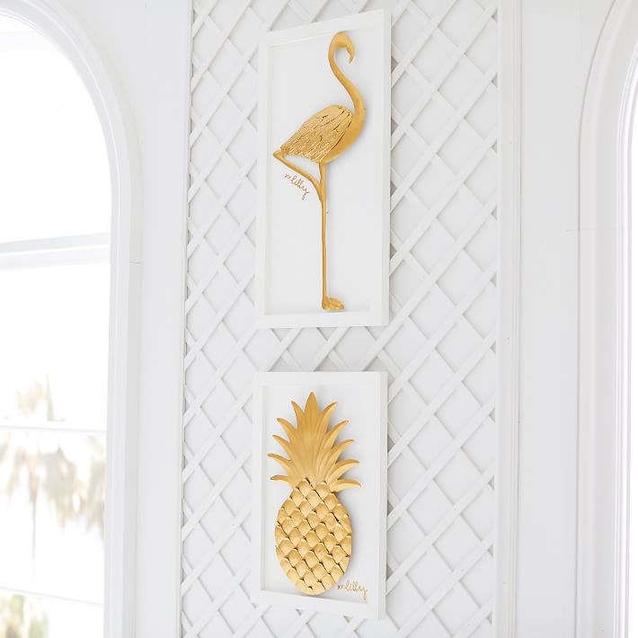 Set of 3 Lilly Pulitzer Tropics Wall Art Wall Prints Pottery Barn Teen