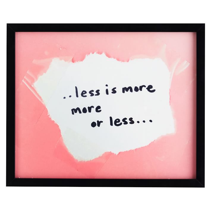 Isabella Rose Taylor Less Is More Framed Art Teen Decor Sale Pottery Barn Teen