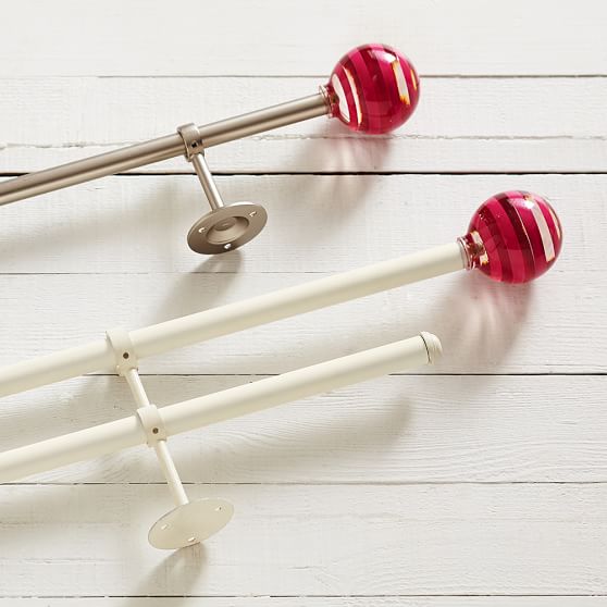Simple Stripe Finial Hardware Set Window Hardware Pottery Barn Teen