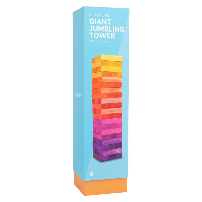 Sunnylife Wooden Games Giant Jumbling Tower