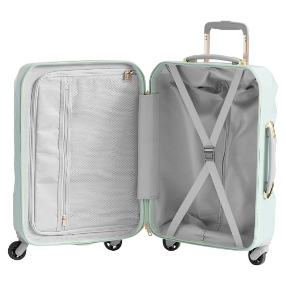 Luxe HardSided Mint Carryon Spinner Teen Luggage Pottery Barn Teen