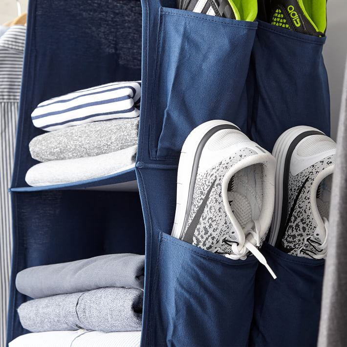 Hanging Closet Organizer With Shoe Pockets Dorm Closet Organizer