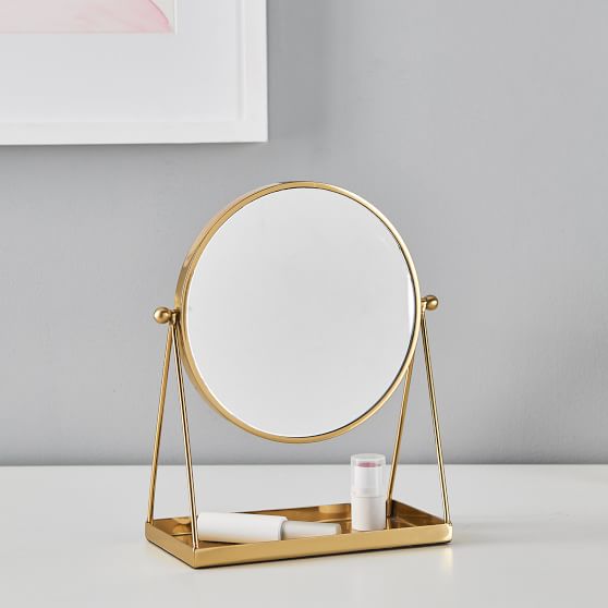 Silhouette Vanity Mirror Dorm Jewelry Storage Pottery Barn Teen