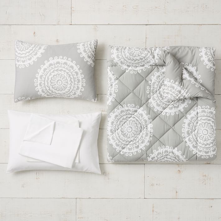 Medallion Florette Twin XL Comforter Bundle Pottery Barn Teen