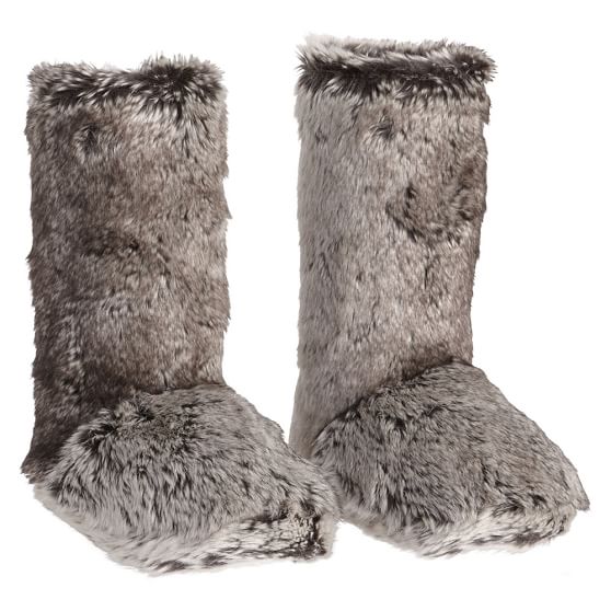 Grey Faux Fur Bootie main image 0