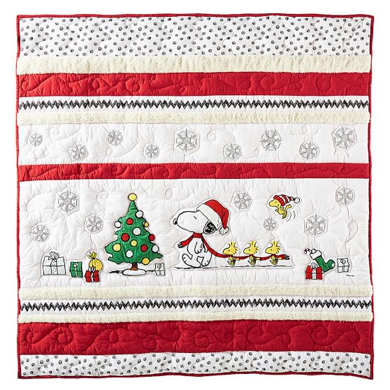 Peanuts® Holiday Boys Quilt Sale Pottery Barn Teen