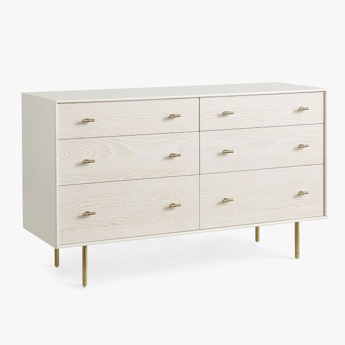 west elm x pbt Modernist 6-Drawer Wide Dresser | Pottery Barn Teen