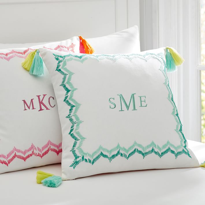 Monogrammed pillow case