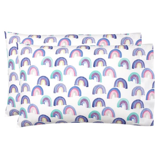 Merry Rainbow Flannel Girls Sheets | Pottery Barn Teen