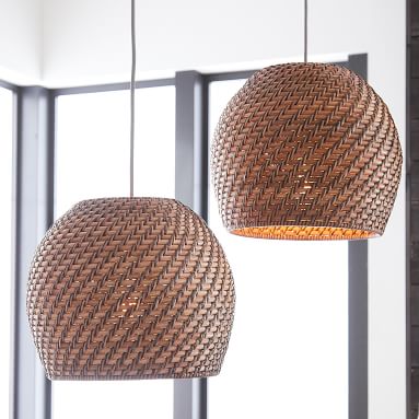 Round Woven Shade | Pendant Light | Pottery Barn Teen