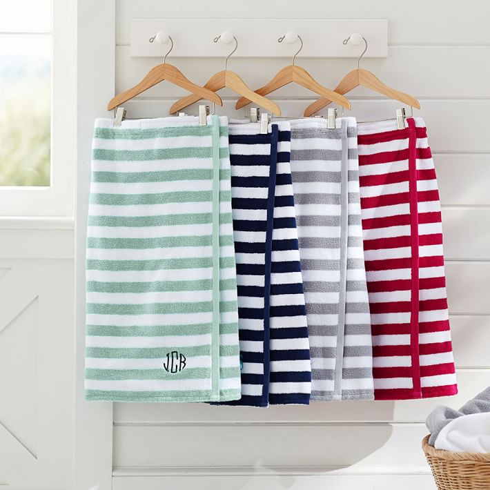 Classic Stripe College Bath Wrap Pottery Barn Teen