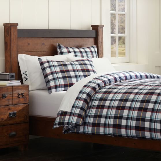 Mariner Madras Boys Duvet Cover + Sham | Pottery Barn Teen