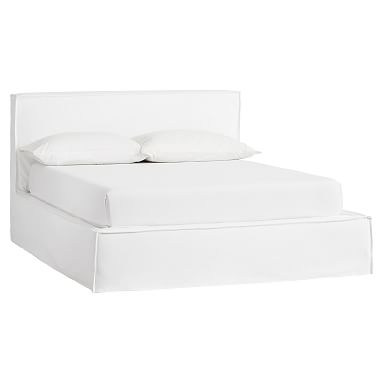 Reese Platform Teen Bed Frame + Slipcover Set | Pottery Barn Teen